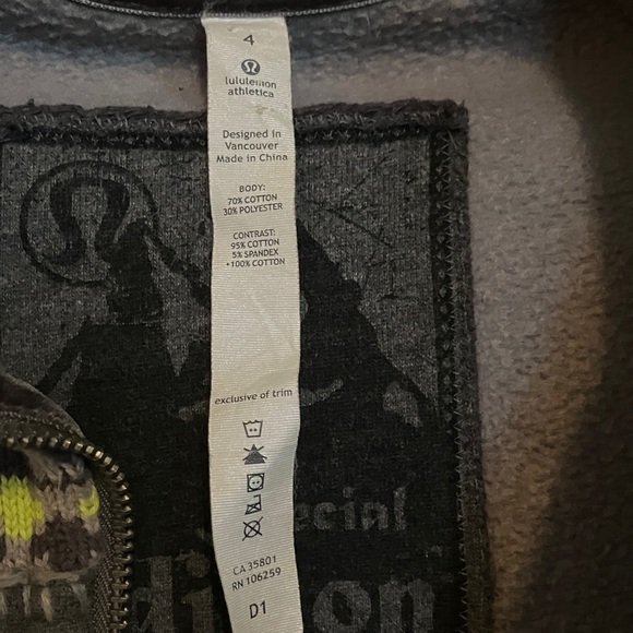 ✨Lululemon Athletica Special Edition D1 Zip-Up Hoodie – Size 4 - Picture 5 of 11